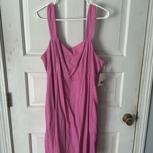 SO pink linen blend sundress